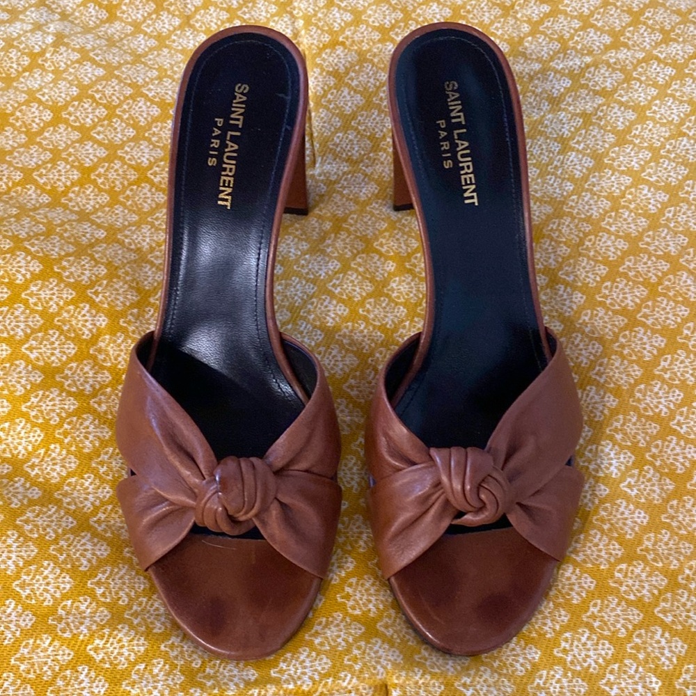 Saint Laurent Bianca heeled mule sandals